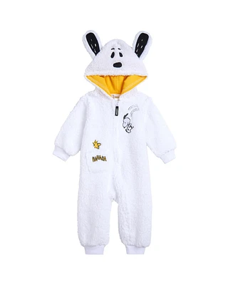 Peanuts Baby Boys Cozy Sherpa Zip Up Cosplay Coverall Newborn to (Newborn - 24 Months