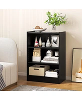 Costway 2 Pcs 3-Tier Bookcase Open Multipurpose Display Rack Cabinet with Adjustable Shelves