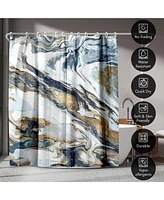 71x74 Shower Curtain - Abstract Shower Curtain - Space Giant by Pi Creative Art