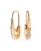 Bling Jewelry Safety Pin Refugees Threader Earrings Rose Gold Plated Surgical Steel