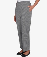 Alfred Dunner Petite Runway Ready Chic Pull On Houndstooth Medium Length Pants