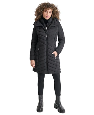 Dkny Women's Bibbed Packable Puffer Coat