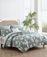 Laura Ashley Wisley Floral Reversible -Pc. Comforter Set