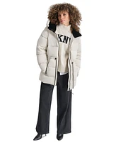 Dkny Women's Shine Hooded Anorak Puffer Coat