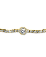 Giani Bernini Cubic Zirconia Solitaire Halo Tennis Bracelet, Created for Macy's