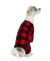 Hotel Doggy Cozy Buffalo Check Holiday Onesie