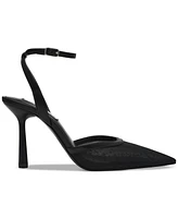 Steve Madden Women's Alliance Mesh Ankle Wrap Pumps