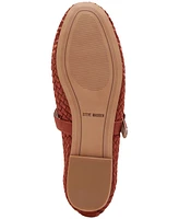 Steve Madden Women's Dreaming Woven Mary Jane Flats