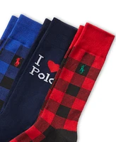 Polo Ralph Lauren Men's 3-Pk. I Love Polo Slack Socks Gift Box