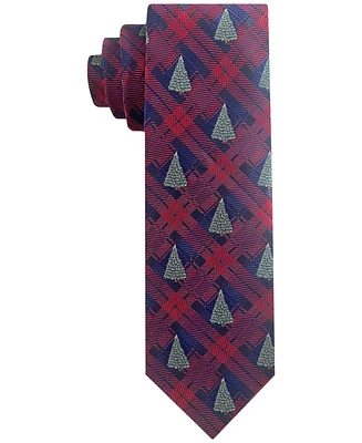 Men's Christmas Tree Plaid Tie