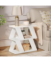 Tribesigns Side Table x 2, End Table, Accent Table Nightstand Bedside Table with 3