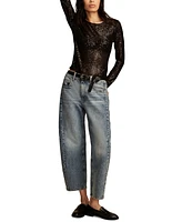 Lucky Brand Women's Sequin Long-Sleeve Layering Top