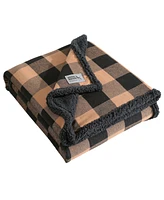 Eddie Bauer Plaid Cotton Yarn Dye Flannel Reversible Throw, 60" X 50"