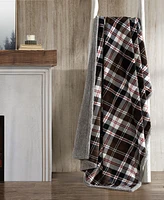 Eddie Bauer Parkwood Plaid Plush Throw, 70" X 50"