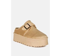 London Rag Ryeson Buckle Strap Platform Classic Slip-On