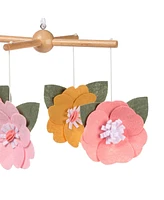 Lambs & Ivy Little Garden Felt Flowers Musical Baby Crib Mobile Soother Toy