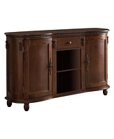 Kings Brand Furniture Wood Buffet Server/Sideboard Console Table Cabinet (Walnut)