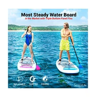 SereneLife Free-Flow Inflatable Stand-Up Paddle-Board (Sup), 10.5 ft.