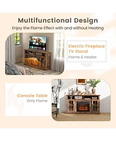 58'' Fireplace Tv Stands Media Consoles with 1400W Electric