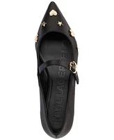 Karl Lagerfeld Paris Women's Veyda Mary Jane Pointed Toe Flats