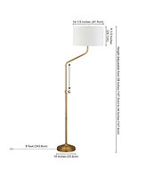 Hudson & Canal 66" Metal Callum Height-Adjustable Floor Lamp