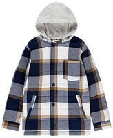 Levi's Big Boys Plaid Hooded Shacket