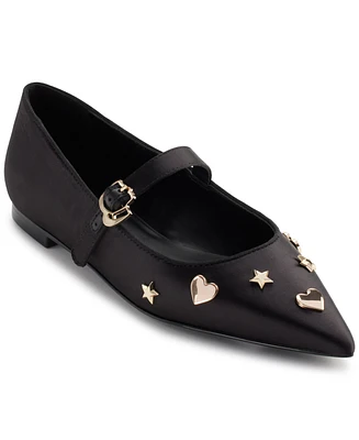 Karl Lagerfeld Paris Women's Veyda Mary Jane Pointed Toe Flats