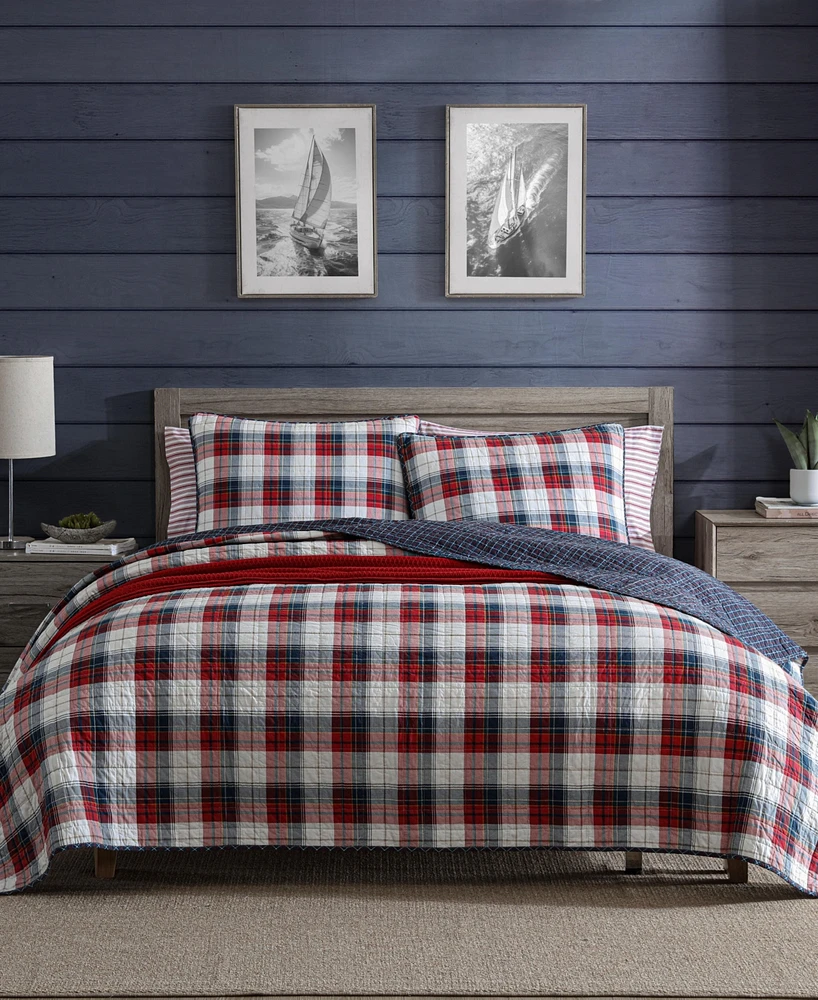 Nautica Rosedale Reversible 3 Piece Quilt Set, King