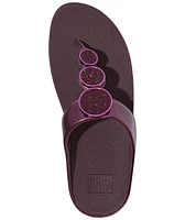 FitFlop Women's Halo Bead-Circle Metallic Toe-Post Sandals