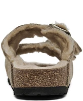Birkenstock Women's Arizona Shearling Suede Leather Sandals from Finish Line
