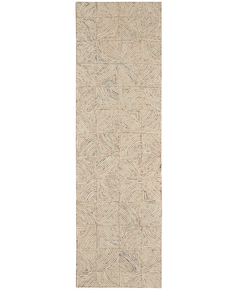 Nourison Home Interlock ITL05 2'3"x7'6" Runner Area Rug