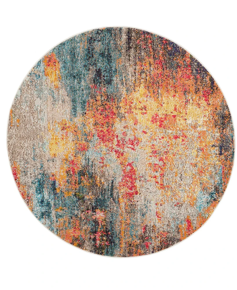Nourison Home Celestial CES15 5'3"x5'3" Round Area Rug