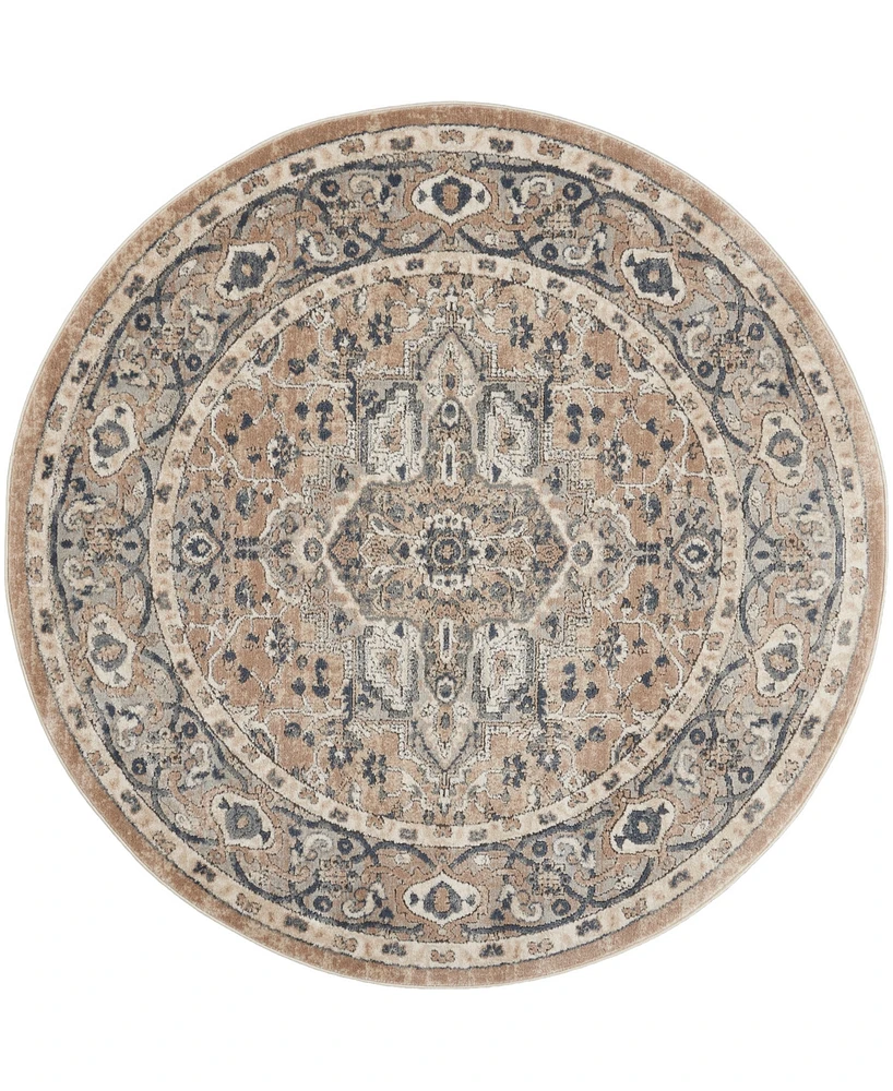 Nourison Home Quarry QUA05 5'3"x5'3" Round Area Rug