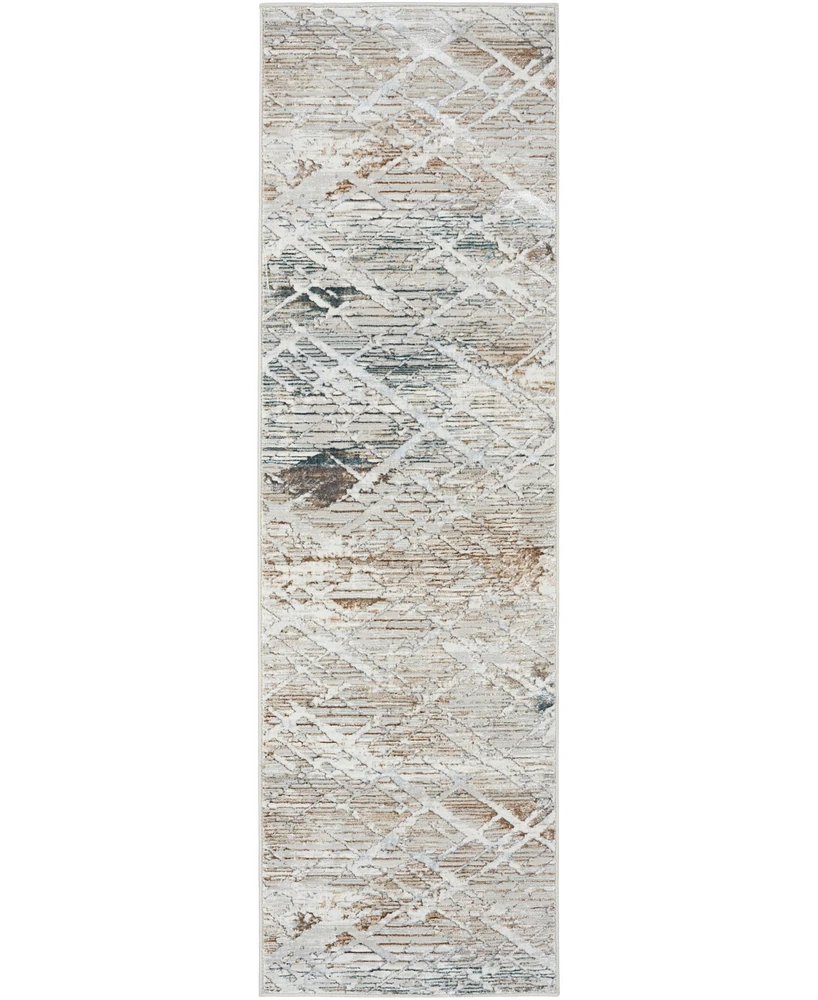 Nourison Home Glitz GLZ11 2'3"x7'6" Runner Area Rug