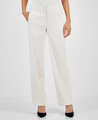 Anne Klein Women's High-Rise Seam-Front Pants