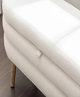 Slickblue Storage Bench with Wood Legs for Living Room and Bedroom Stylish Indoor Seating Solution