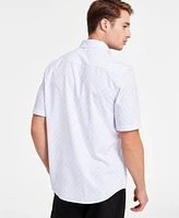 Alfani Men's Alfatech Geometric Print Shirt, Exclusively at Macy's