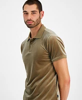 Guess Men's Rio Liquid Velvet Short Sleeve Polo Shirt