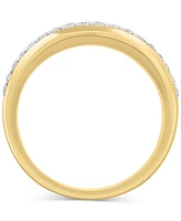 Effy Men's Zircon Pave Band (1-3/4 ct. t.w.) in Gold-Plated Sterling Silver