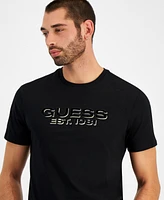 Guess Men's Relaxed-Fit Embossed Velvet Logo Graphic T-Shirt