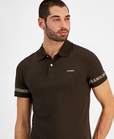 Guess Men's Nolan Relaxed-Fit Logo-Print Polo Shirt