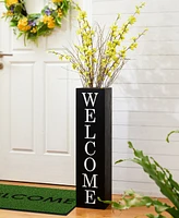 Glitzhome 30"H Double Side Boxed Welcome Home Porch Sign