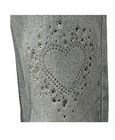 Imperial Star Girls Heart Bling Wide Leg Jean