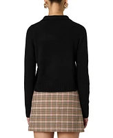 French Connection Women's Vhari Long Sleeve Button-Up Sweater