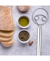 Zulay Kitchen Stainless Steel Danish Whisk for Cooking with Dough Hook