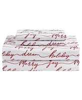 Sunham Holiday Script 8-Pc. Comforter Set, Created for Macy's