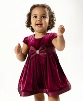 Rare Editions Baby Girl Velvet Social Dress