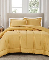 Brooklyn Loom Solid Cotton Percale -Pc. Comforter Set