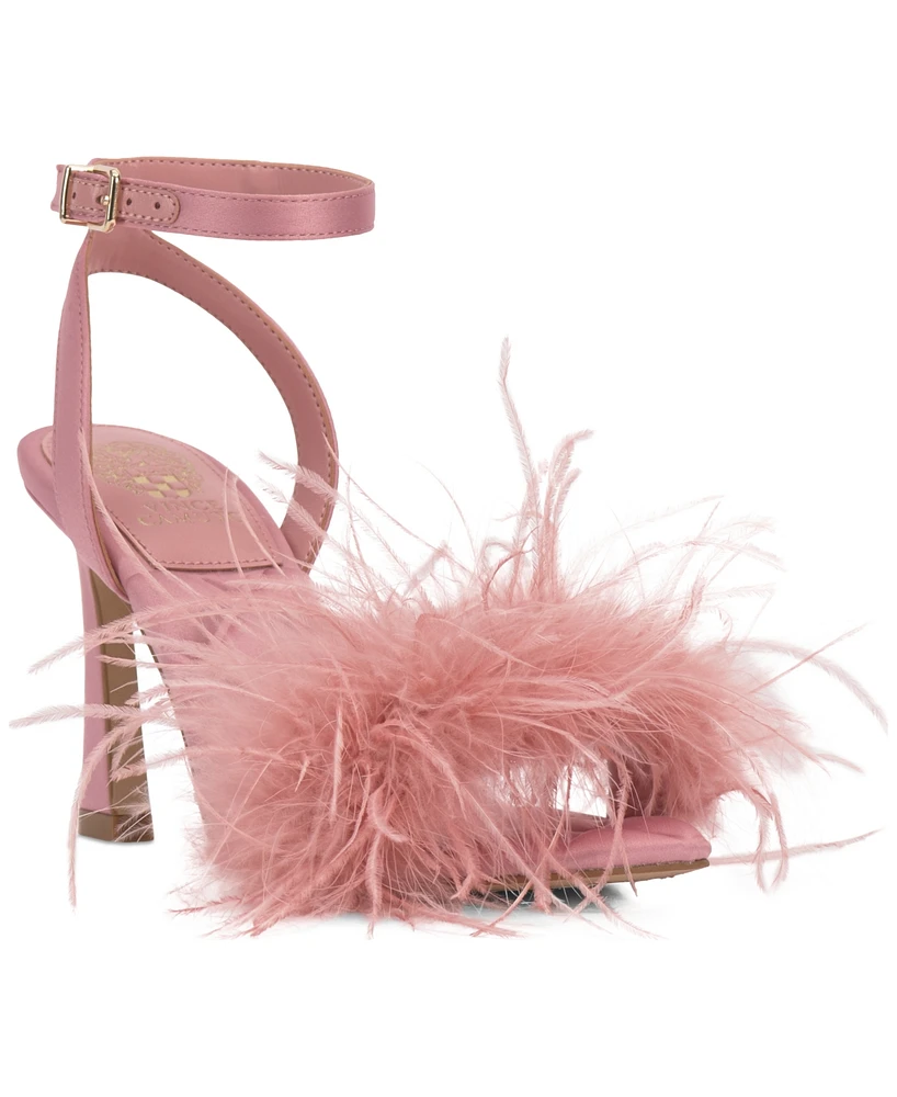 Vince Camuto Women's Penely Feathered High-Heel Dress Sandals