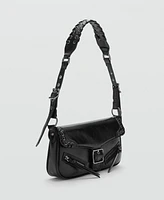 Mango Women's Buckle Detail Shoulder Bag